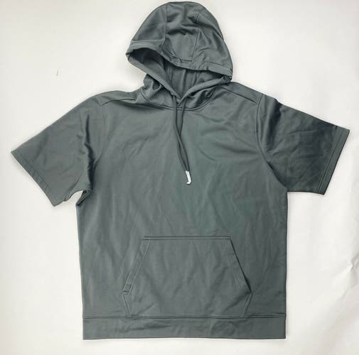 SportTek Training Short Sleeve Pullover Hoodie Men's XL Gray Gym