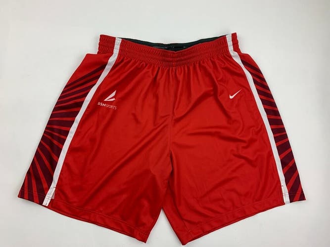 Nike Sports Basketball Training Short Men's XL Red White Marron