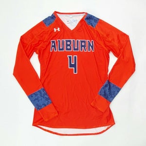 Under Armour Auburn Tigers V-Neck Volleyball Jersey Women's S Orange UJVJG4W