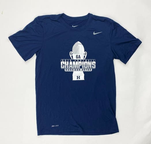 Nike Legend Harrison Hoyas Football Champion SS Shirt Men's Small 727982 Navy