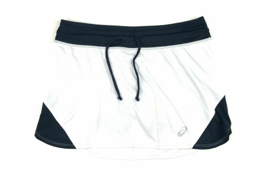 Asics Spin Slice Tennis Skort Women's Medium Skirt With Short White Blue TE3362