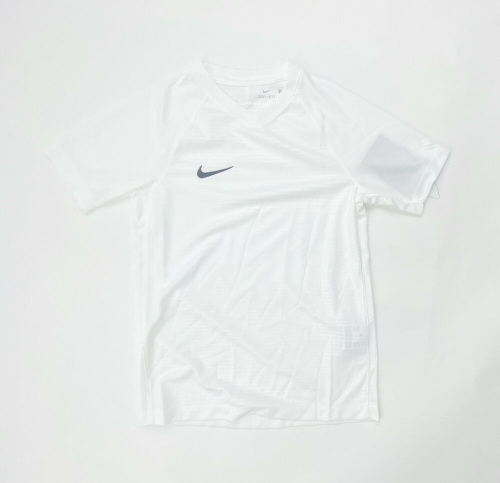 Nike Youth Soccer Jersey Short Sleeve Shirt Unisex Small White Dri-Fit 894114