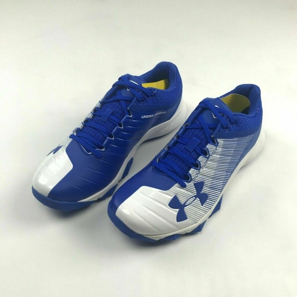 Under Armour Yard Low Trainer Baseball Shoe Men's 9 Blue Turf Cleat 3000356