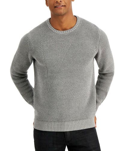 INC International Concepts Mens Crewneck Sweater Heather Grey XS S M 2XL