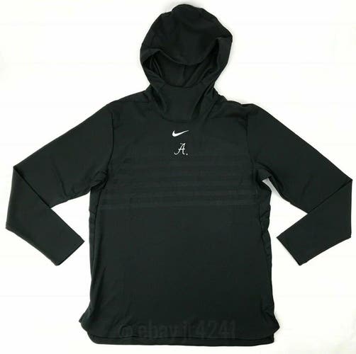 New Nike Alabama Crimson Tide Alpha Fly Rush Pullover Men's L Black $145 908415