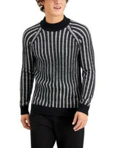INC International Concepts Mens Jack Ribbed Sweater Deep Black XS S