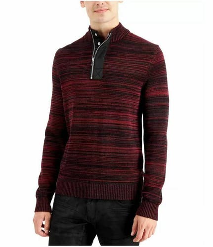 INC International Concepts Mens Atrack Half-Zip Sweater Chinese Apple XS S