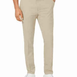 Alfani Mens AlfaTech Classic-Fit Chino Pants Stone Block 38x32