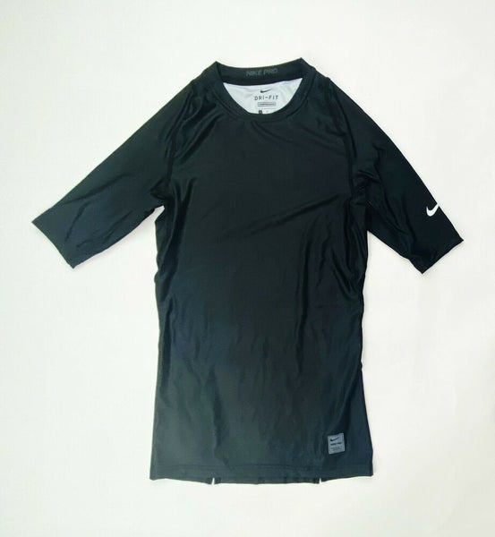 Nike Pro Digital 1/2 Dri-FIT Short Sleeve Compression Men's Small Black 889172
