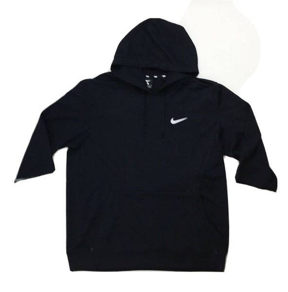 Nike Stock Dry 3/4 Sleeve Flux Baseball Hoodie Men's Large Black CT2685