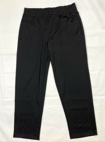 Ideology Black Stripe Knit Athletic Track Pant Men's Large Black Pockets