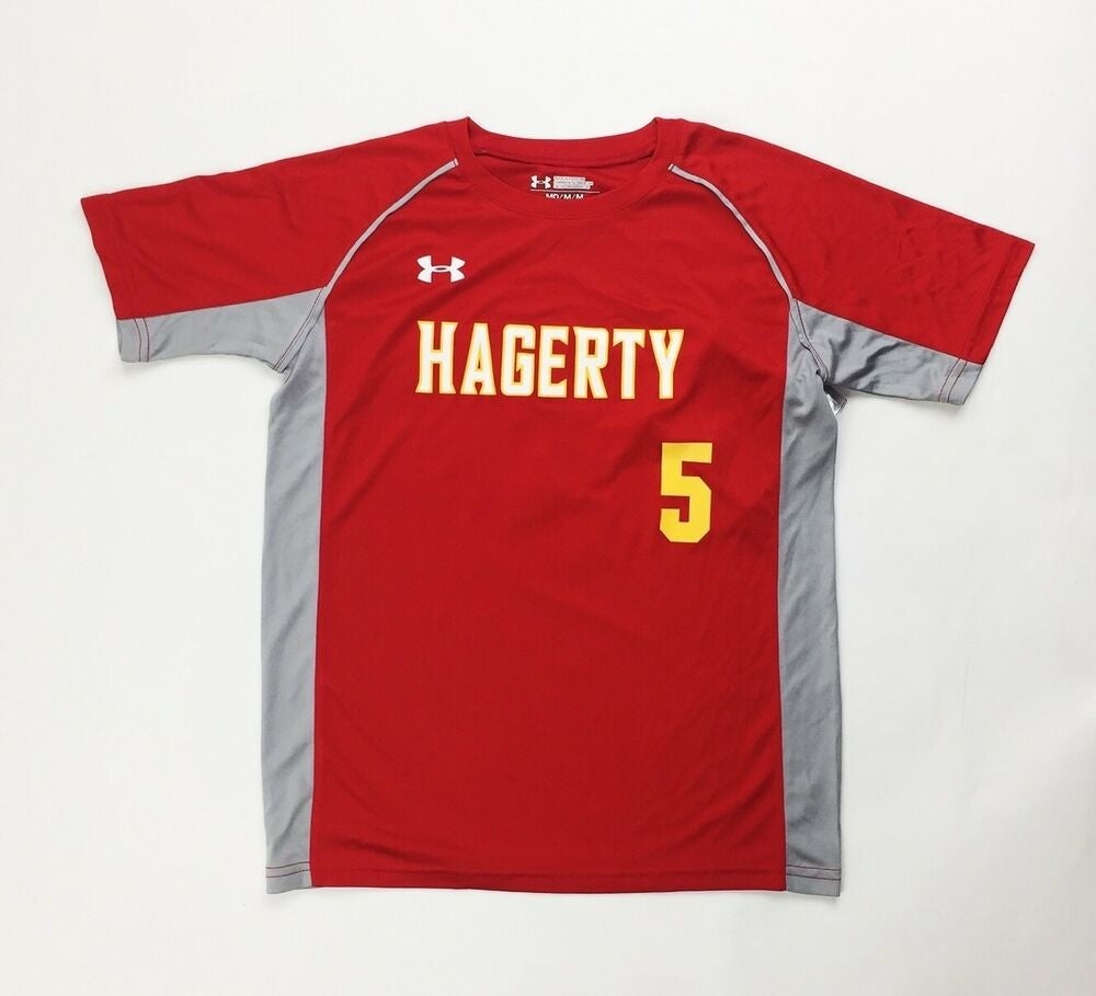 UA Next Youth 2-Button Baseball Jersey yxs to Y2XS / Red