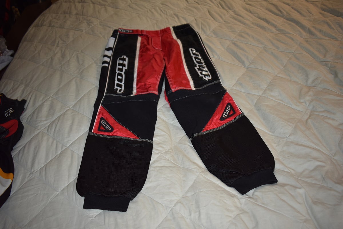 THOR MX Wear Flow Motocross Pants, Red/Black, Size 26