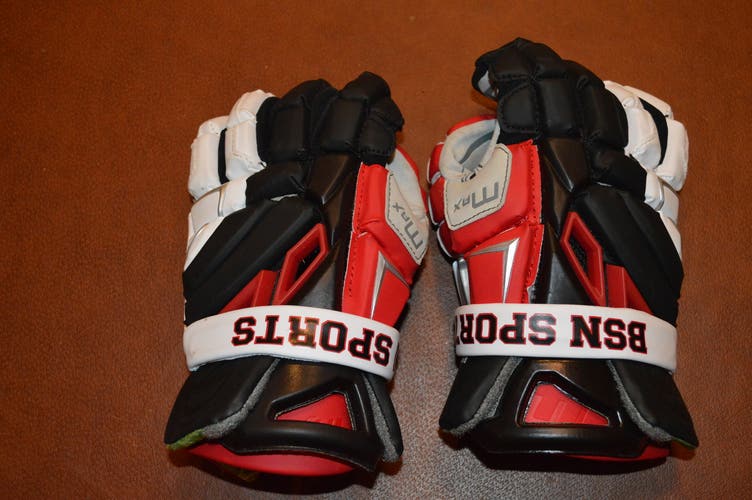 White New Player's Maverik Max Lacrosse Gloves 13"