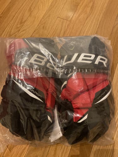 Black And Red New Bauer 14" Vapor 2X Pro Gloves