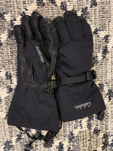 Black Used Adult Women's Medium Cabelas GoreTex Ski Gloves