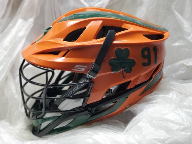 Orange Used Adult Player's Cascade S Helmet