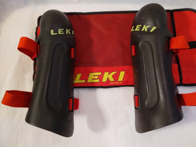 Leki SL Shin Guards – Black – 14” – w/carry case