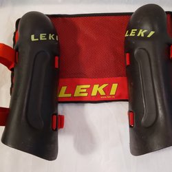 Leki SL Shin Guards – Black – 14” – w/carry case