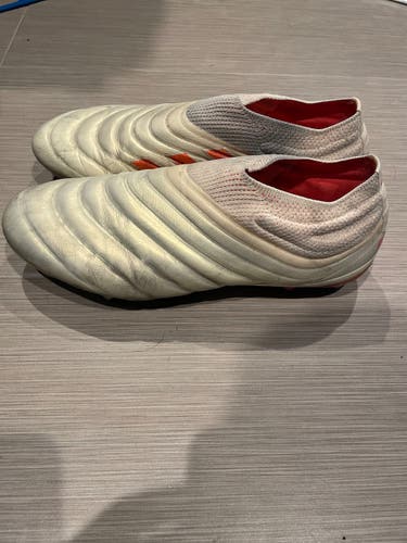 White Men's Molded Cleats Adidas Copa 19+ Cleats