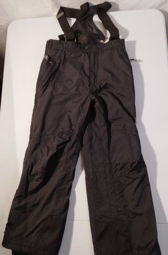 Spyder Youth Size 10 Side Zip Race Pants – Black – Detachable suspenders