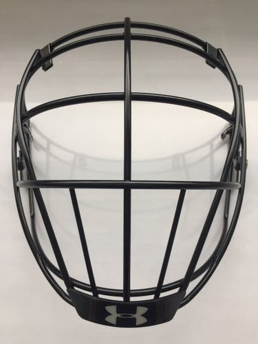 Senior Under Armour Lacrosse Face Mask V96 Black - No Chin Cup pro box cage ua sr