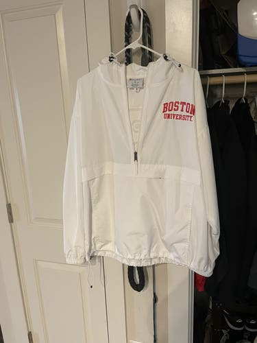 Boston University White XL Rain Jacket
