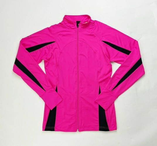 Mizuno Full Zip Elite Team Jacket Women's Small Pink 440572 Volleyball Softball