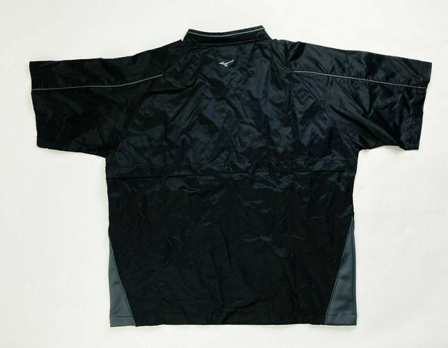 Mizuno Protect Batting Jacket Short Sleeve 1/4 Zip Black Gray Men's M 350411