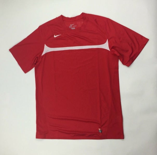 Nike Rio II Soccer Training Jersey Red White Men's Large 379170 Futbol