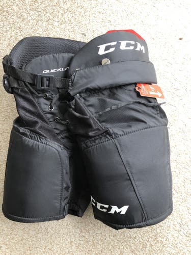 Black Youth New SMALL CCM QUICKLITE CONTROL QLT Hockey Pants