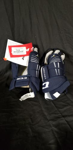 Blue New Junior CCM Vector Gloves 11"