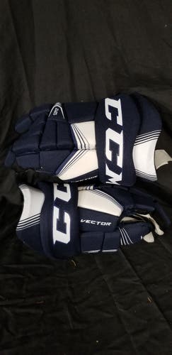 Blue New Senior CCM Vector Gloves 14"
