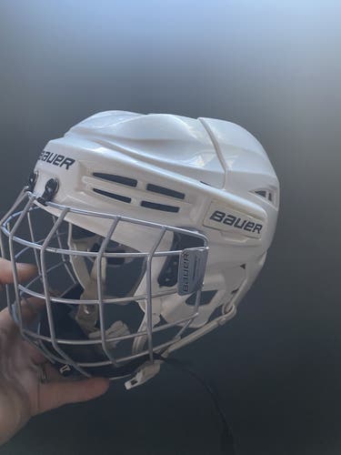 White Used Youth Bauer Prodigy Helmet