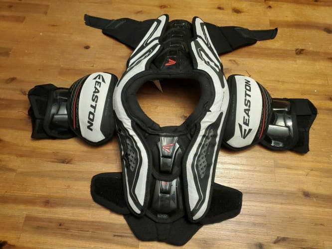 Bundle: Easton Synergy 80 Jr Shoulder pads Chest protector & Synergy GX elbow pads Jr size Small