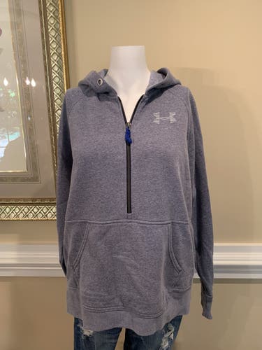 Under armour Blue hooded 1/4 zip sweatshirt