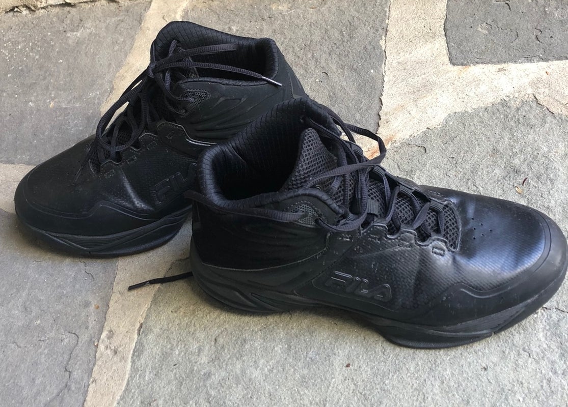 Black Fila basketball Shoes, Men's Size 7.5 (Women's 8.5)