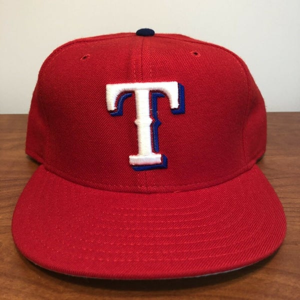 Texas Rangers Hat Baseball Cap Fitted 7 3/8 New Era Vintage 90s MLB USA Made