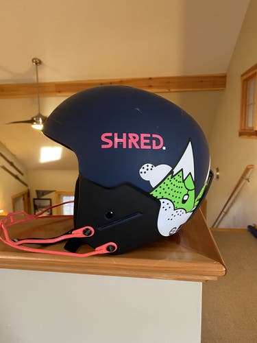 NAVY Men's Medium/Large Shred Basher Helmet FIS Legal