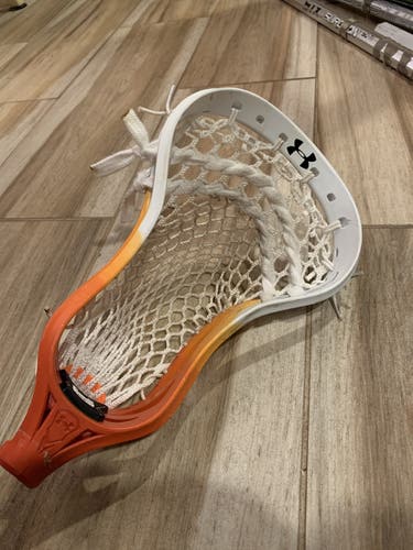 White And Orange Fade Dye New Under Armour Command Head StringKing Mesh
