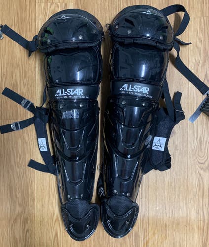 Black Intermediate All Star System 7 Catcher's Leg Guard