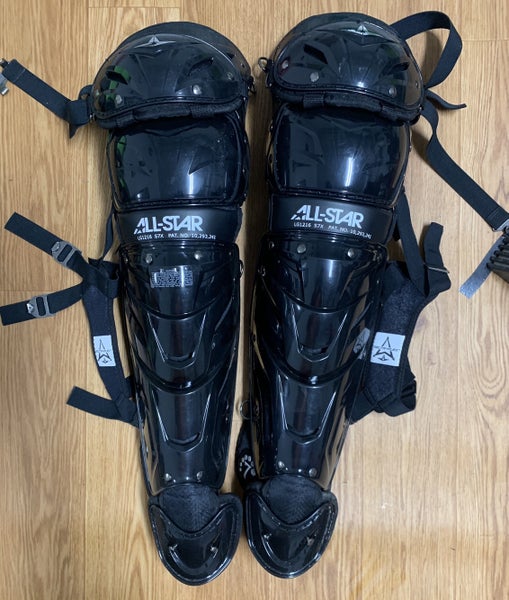 Black Intermediate All Star System 7 Catcher's Leg Guard
