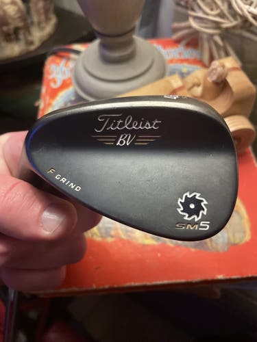 Men's Left Hand Stiff Flex Steel Shaft Vokey SM5 Raw Black Wedge