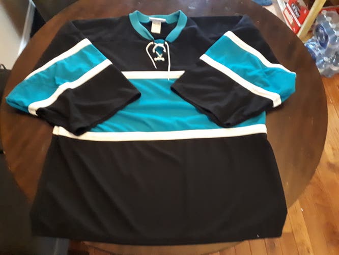 San Jose Sharks Alternate GOALIE CUT Jersey Blank Men's New XXXXL Jersey
