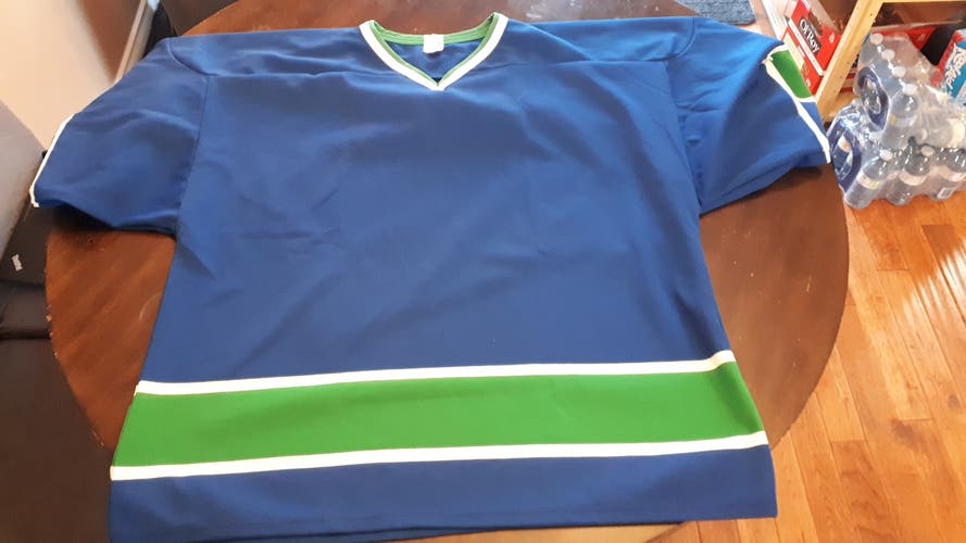 Vancouver Canucks  Blank Goalie Cut Jersey Men's 4XL-Size 60