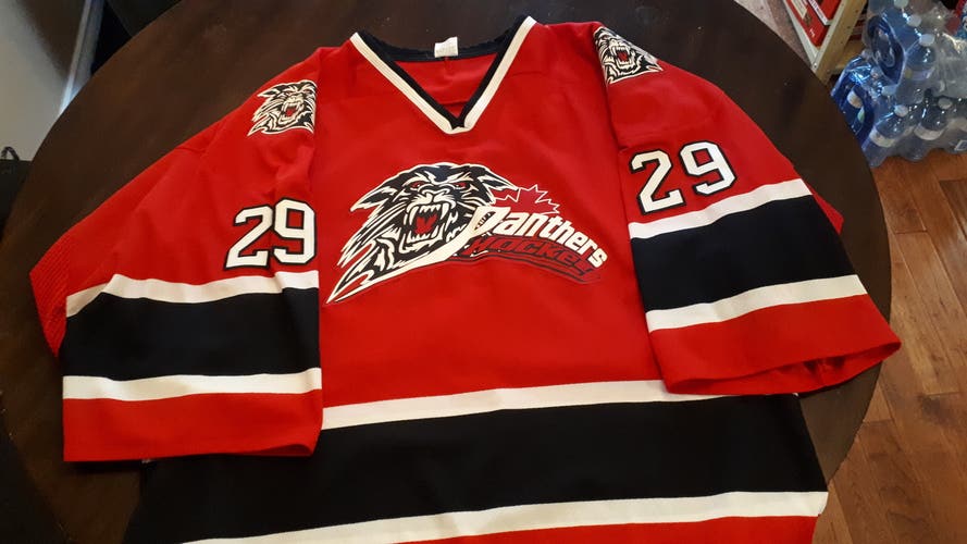 Panthers Goalie Cut Jersey Men's 4XL-Size 60