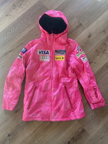 US Ski Team Pink Used Large Spyder Jacket