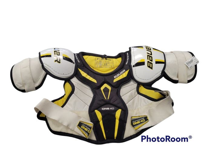 Used Bauer One 40 Lg Ice Hockey Shoulder Pads