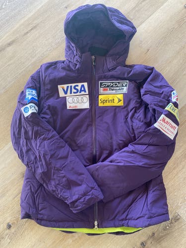 US Ski Team Purple Large Spyder Jacket Used
