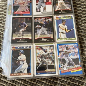 MLB stars page of cards